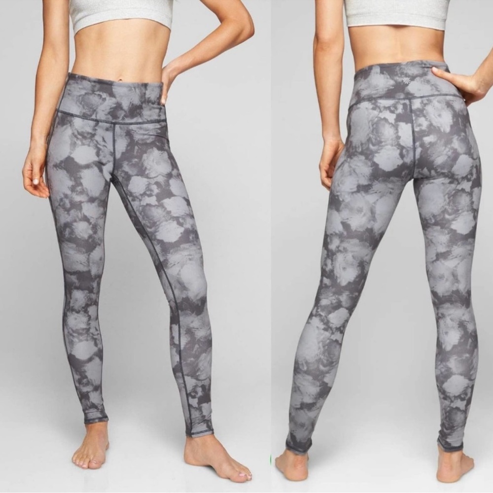 ATHLETA Silver Bells High Rise Chaturanga Floral Tight Small
